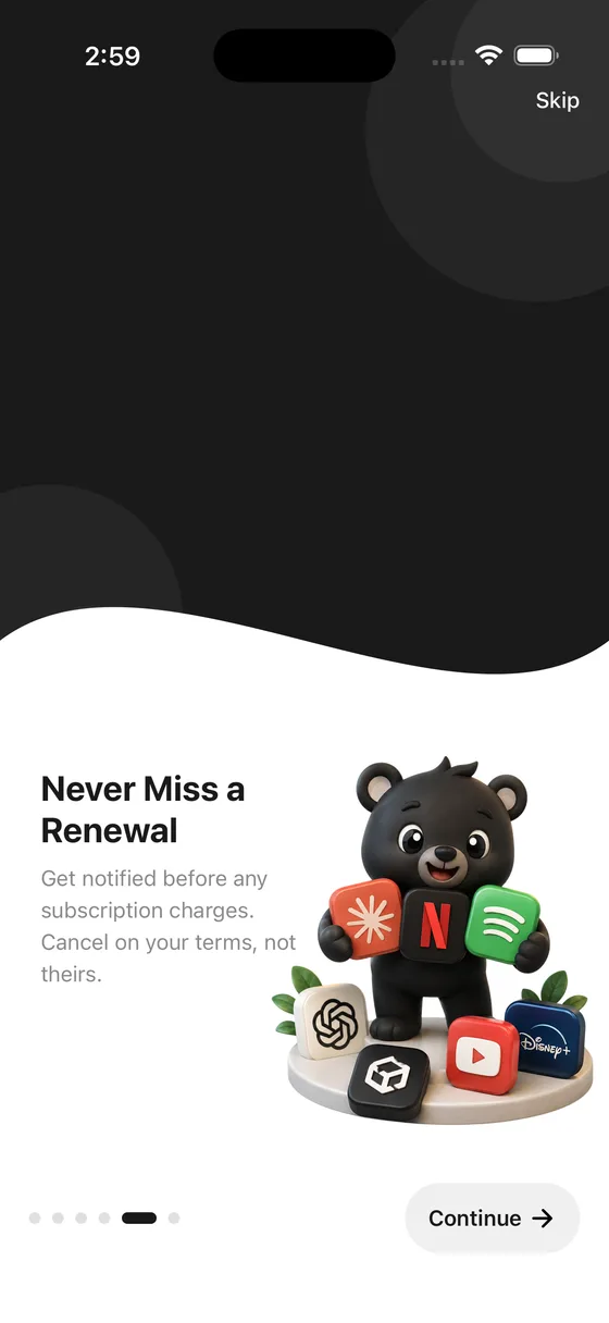 Receive renewal reminders notification prompt